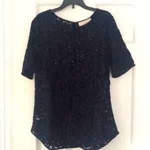 LOFT Navy Lace Shirt
